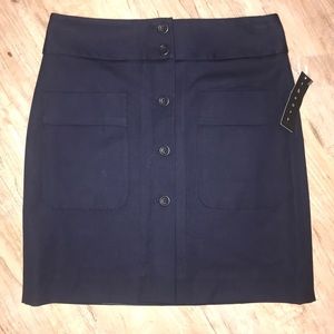 NWT🔥Theory Mini Pencil Skirt- Navy Blue